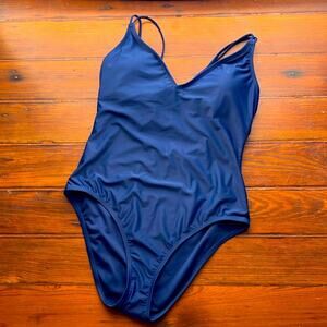 Hurley strappy cross back modest one piece surf swimsuit sz XL